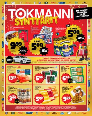 Tokmanni tarjoukset  - 24.10.2024 - 27.10.2024.