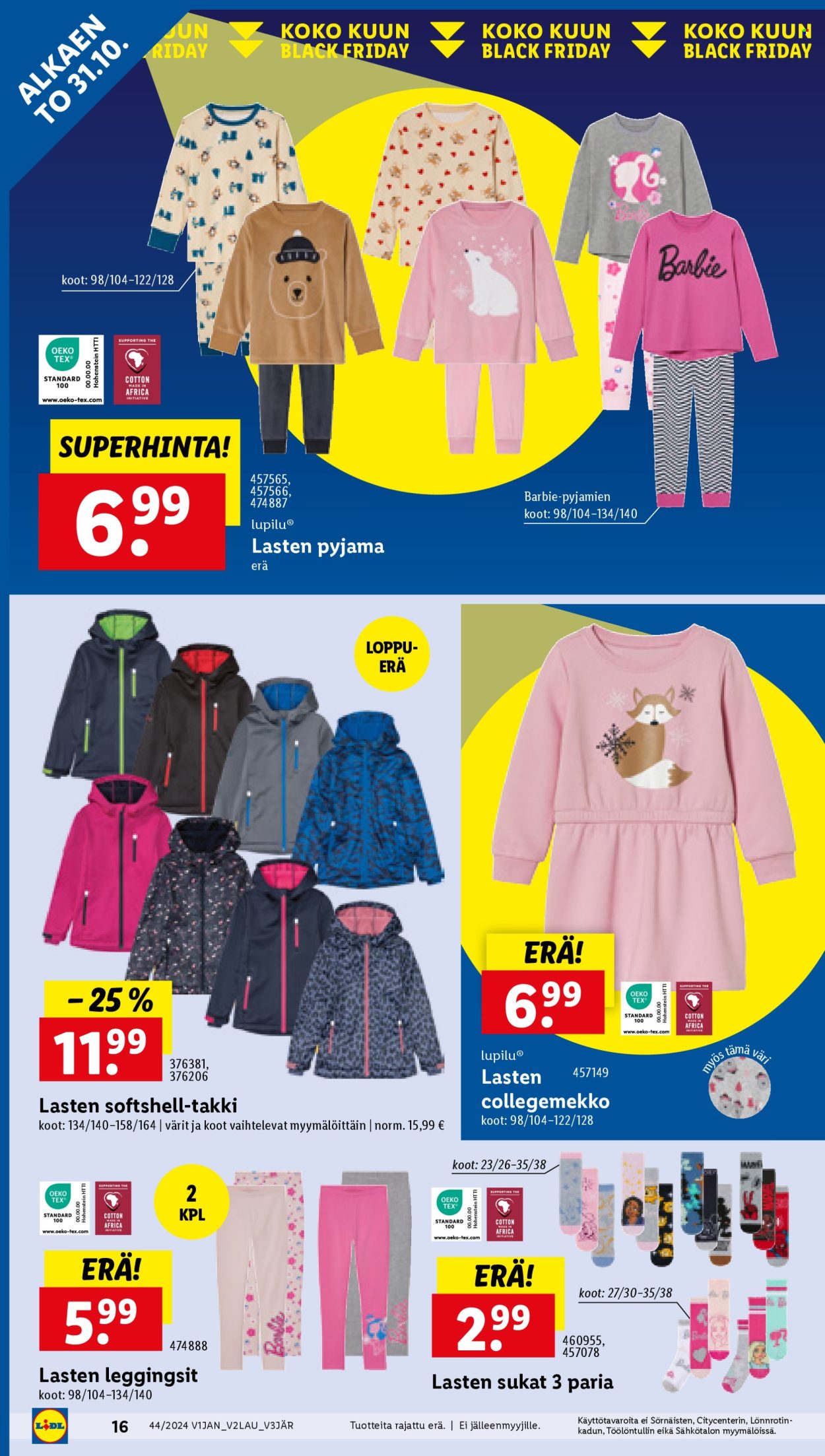 Lidl tarjoukset - 31.10.2024 - 06.11.2024. Sivu 16