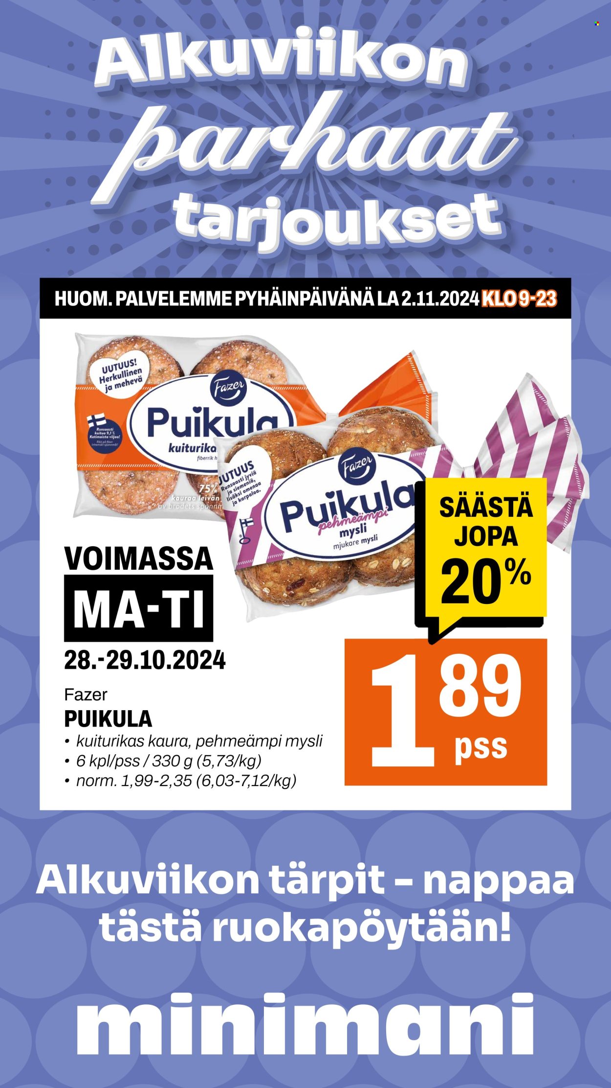 Minimani tarjoukset - 28.10.2024 - 29.10.2024. Sivu 2