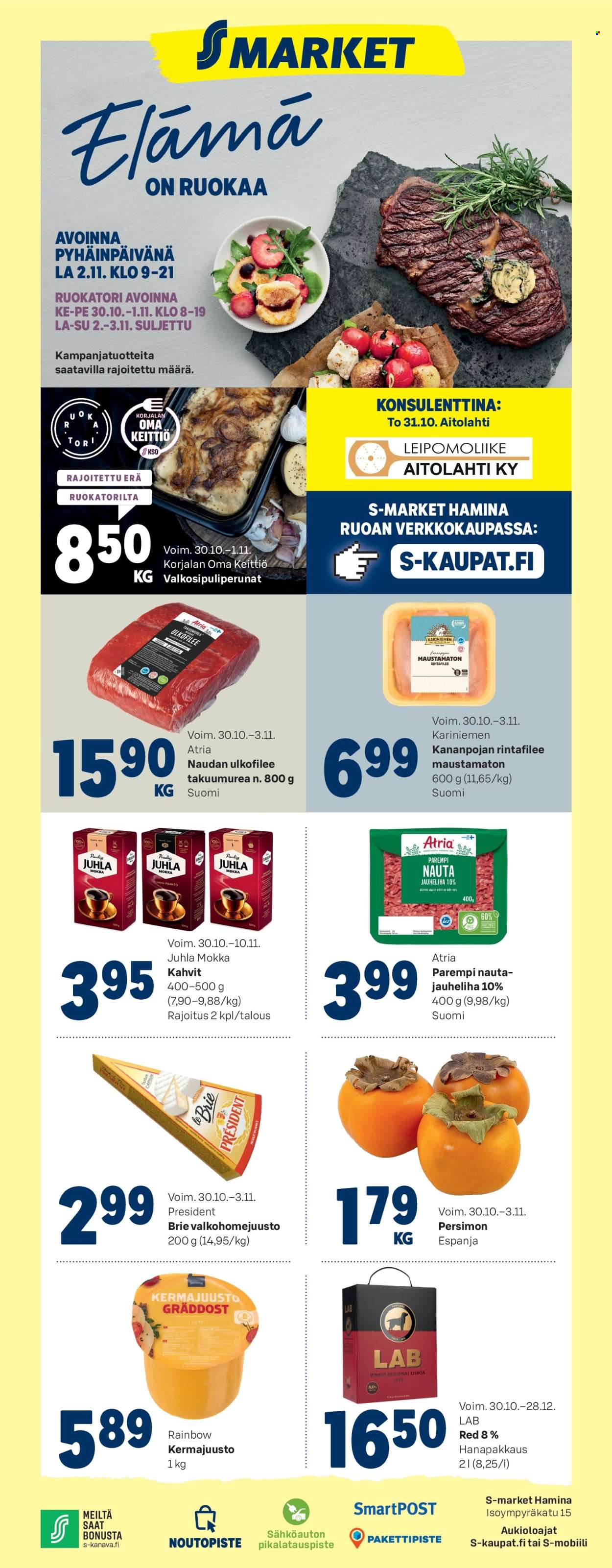 S-market tarjoukset - 30.10.2024 - 03.11.2024. Sivu 1