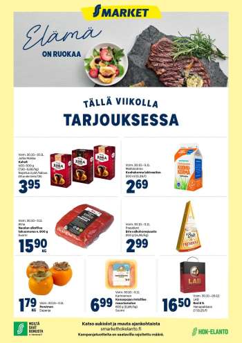 S-market tarjoukset  - 30.10.2024 - 03.11.2024.