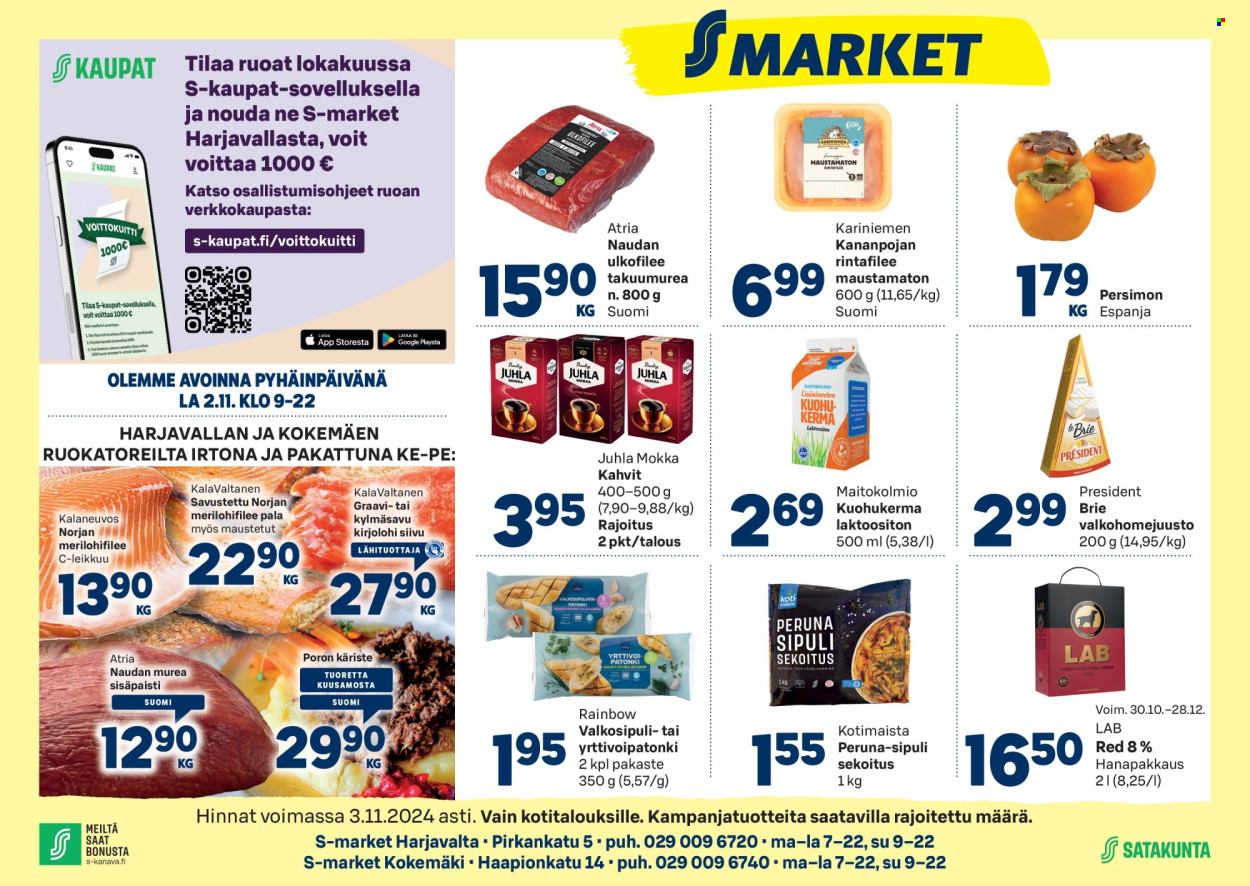 S-market tarjoukset - 30.10.2024 - 03.11.2024. Sivu 1