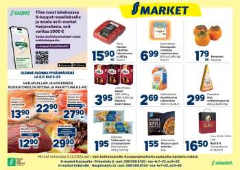 S-market tarjoukset  - 30.10.2024 - 03.11.2024.