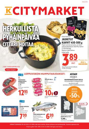 K-citymarket tarjoukset  - 31.10.2024 - 06.11.2024.