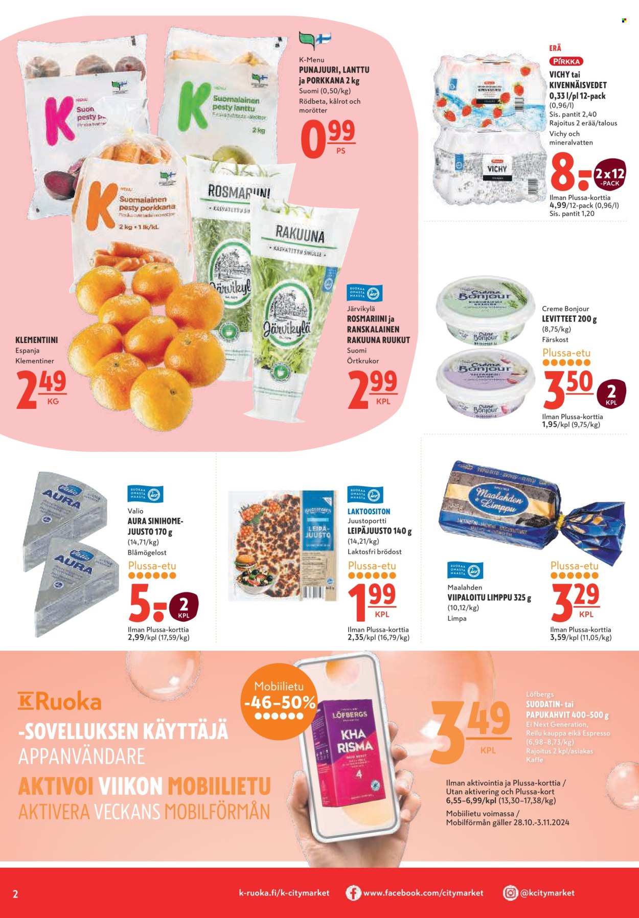 K-citymarket tarjoukset - 31.10.2024 - 06.11.2024. Sivu 2