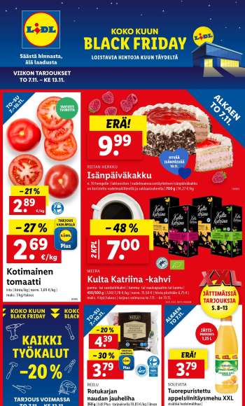 Lidl tarjoukset  - 07.11.2024 - 13.11.2024.