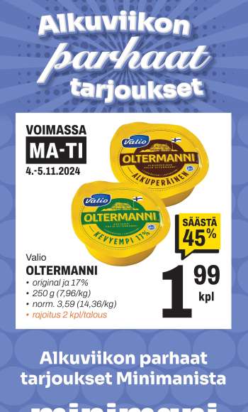Minimani tarjoukset  - 04.11.2024 - 05.11.2024.