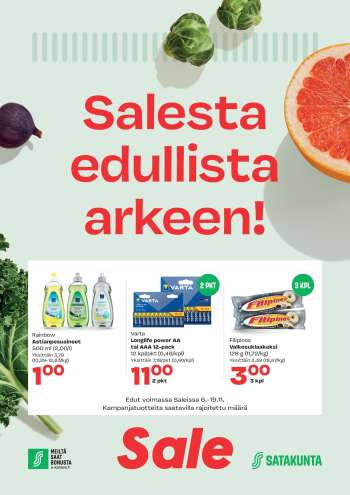 Sale tarjoukset  - 06.11.2024 - 19.11.2024.