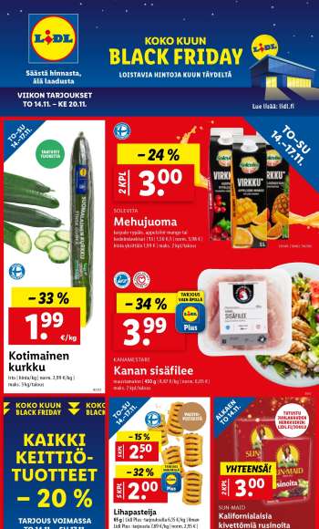 Lidl tarjoukset  - 14.11.2024 - 20.11.2024.