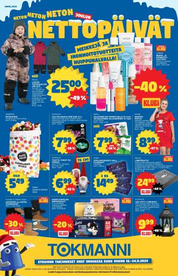 Tokmanni tarjoukset  - 18.11.2024 - 24.11.2024.