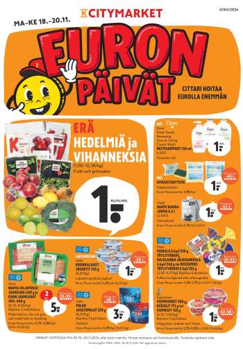 K-citymarket tarjoukset  - 18.11.2024 - 24.11.2024.