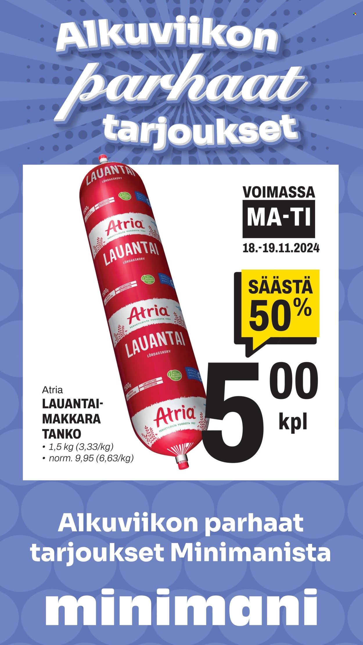 Minimani tarjoukset - 18.11.2024 - 19.11.2024. Sivu 1