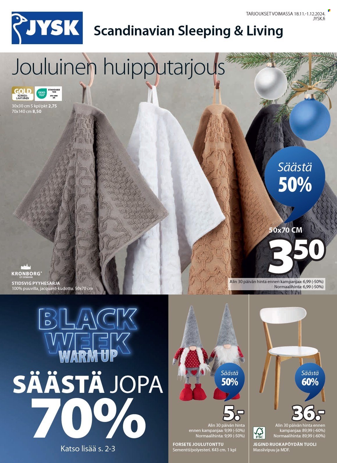JYSK tarjoukset - 18.11.2024 - 01.12.2024. Sivu 2