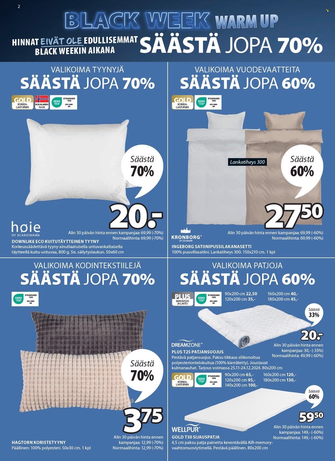JYSK tarjoukset - 18.11.2024 - 01.12.2024. Sivu 3