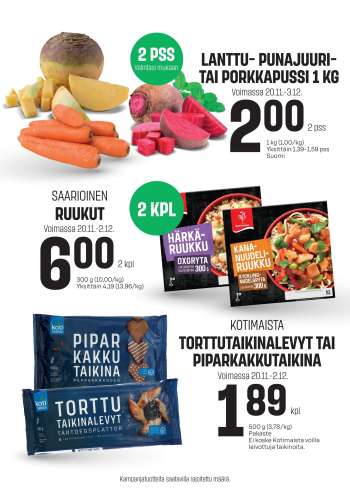 Sale tarjoukset  - 20.11.2024 - 03.12.2024.
