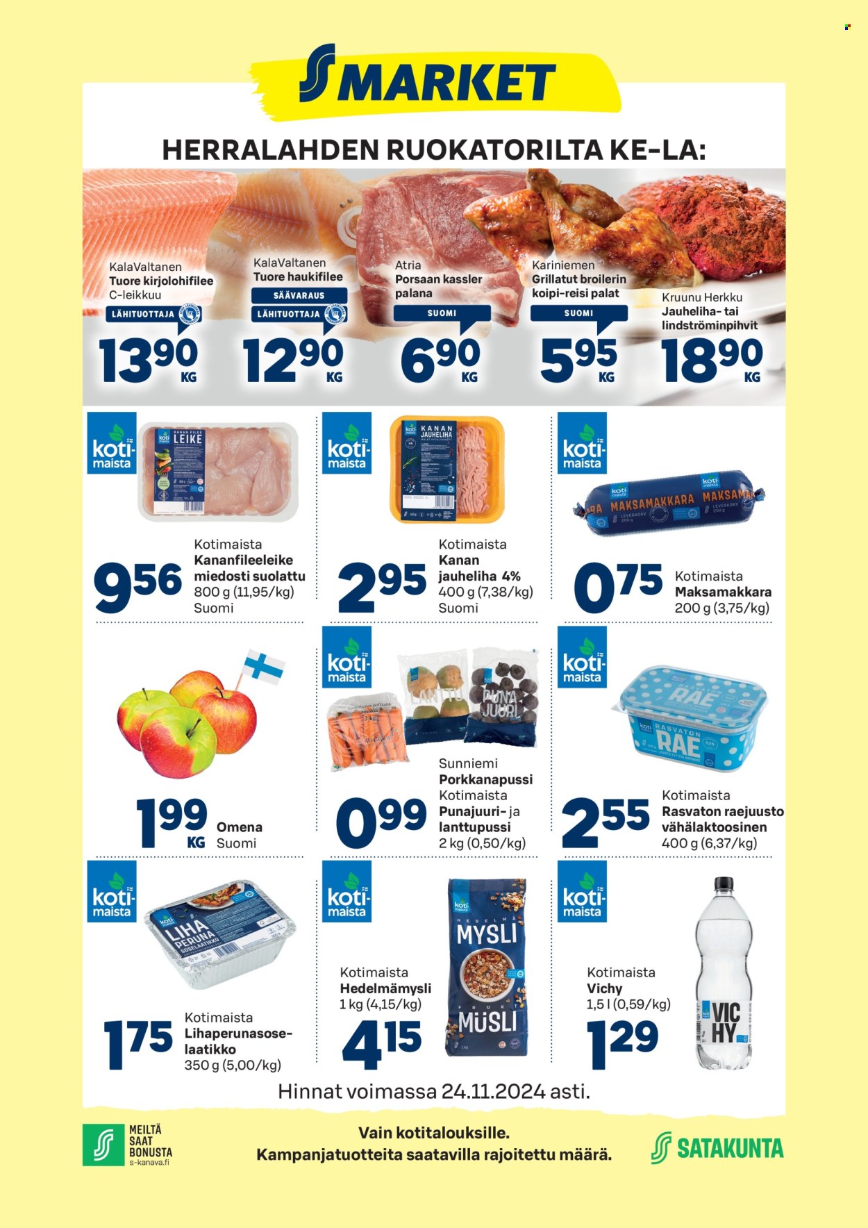 S-market tarjoukset - 20.11.2024 - 24.11.2024. Sivu 1
