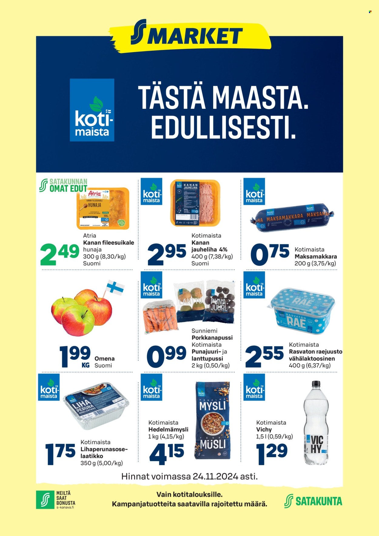 S-market tarjoukset - 20.11.2024 - 24.11.2024. Sivu 1