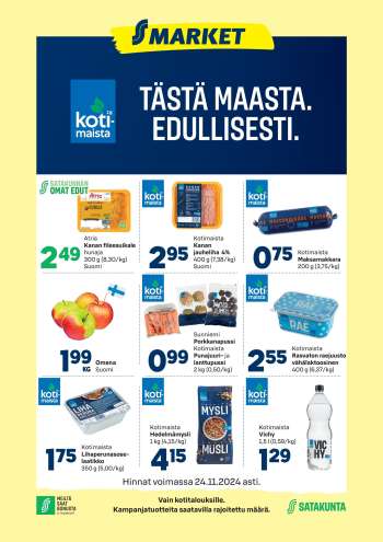 S-market tarjoukset  - 20.11.2024 - 24.11.2024.