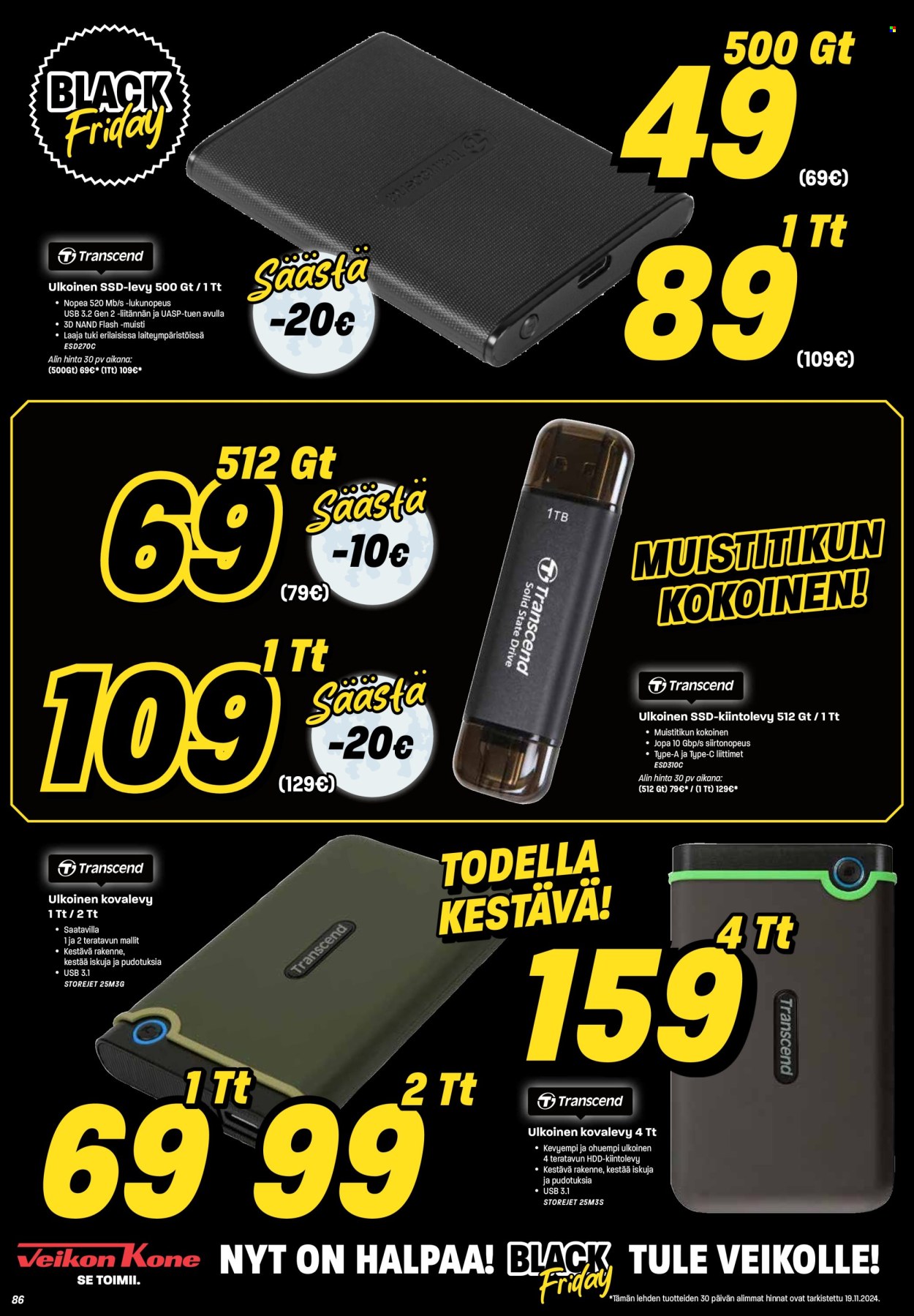 Veikon Kone tarjoukset - 24.11.2024 - 01.12.2024. Sivu 86