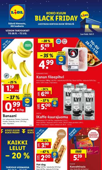 Lidl tarjoukset  - 28.11.2024 - 03.12.2024.