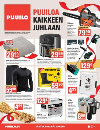 Puuilo tarjoukset  - 25.11.2024 - 08.12.2024.