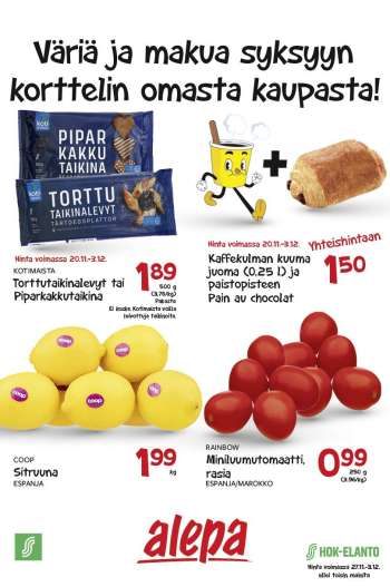 Alepa tarjoukset  - 27.11.2024 - 03.12.2024.