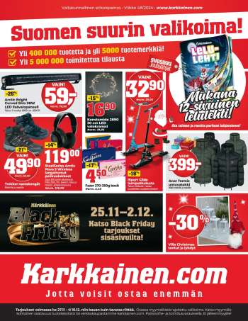 Kärkkäinen tarjoukset  - 27.11.2024 - 10.12.2024.
