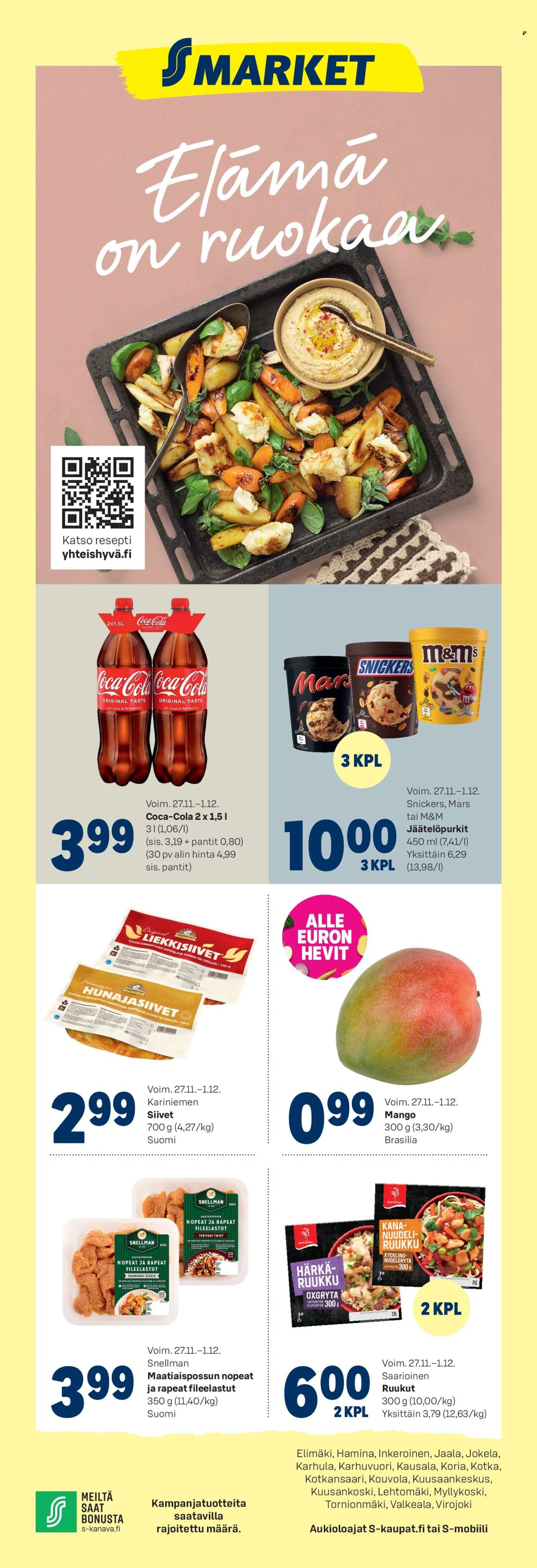 S-market tarjoukset - 27.11.2024 - 01.12.2024. Sivu 1