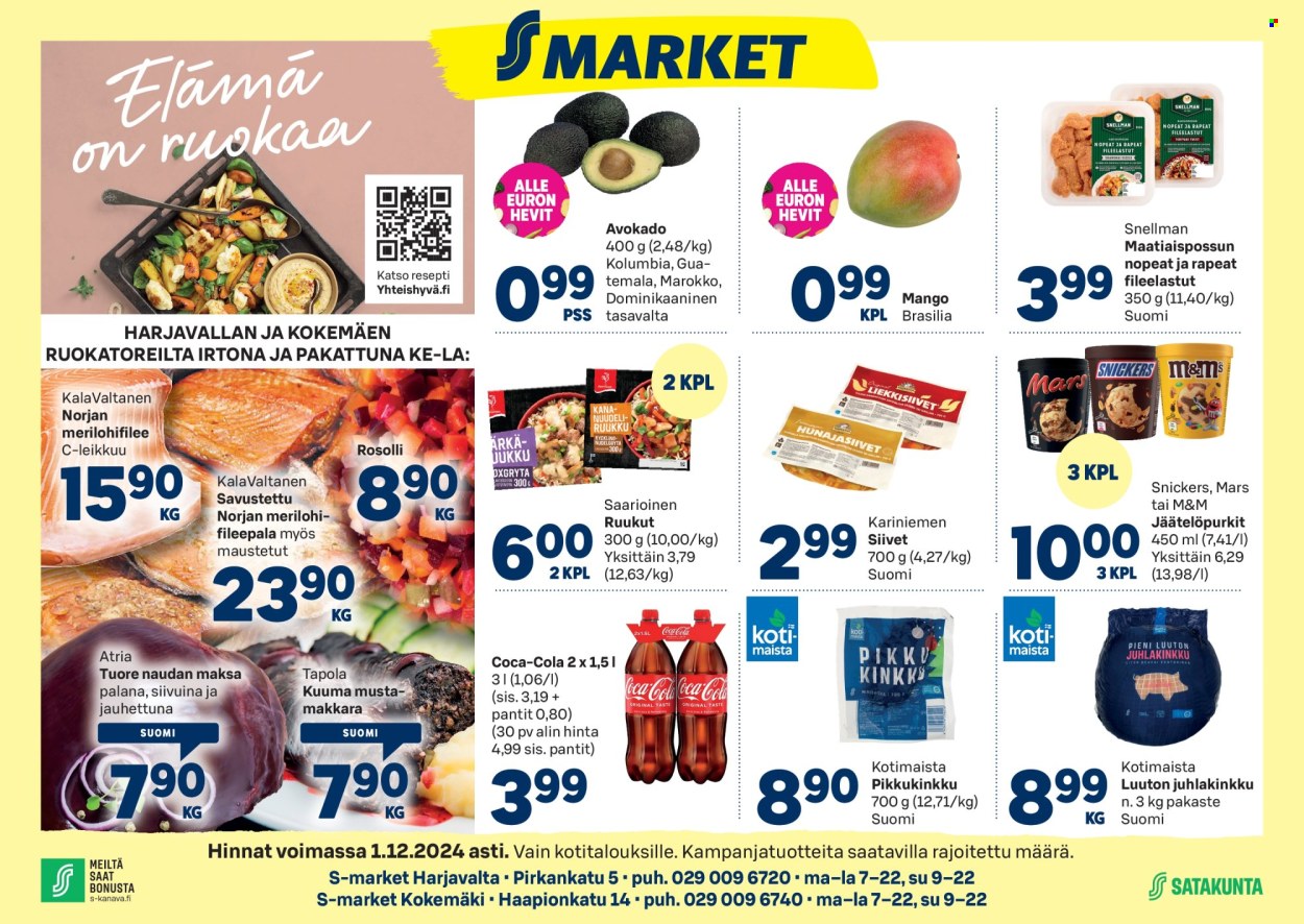 S-market tarjoukset - 28.11.2024 - 01.12.2024. Sivu 1