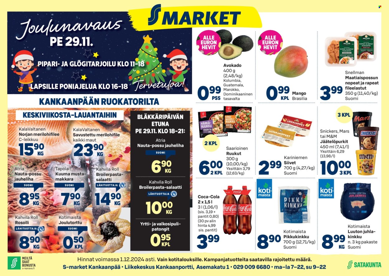 S-market tarjoukset - 28.11.2024 - 01.12.2024. Sivu 1