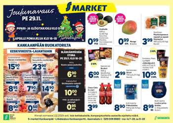 S-market tarjoukset  - 28.11.2024 - 01.12.2024.
