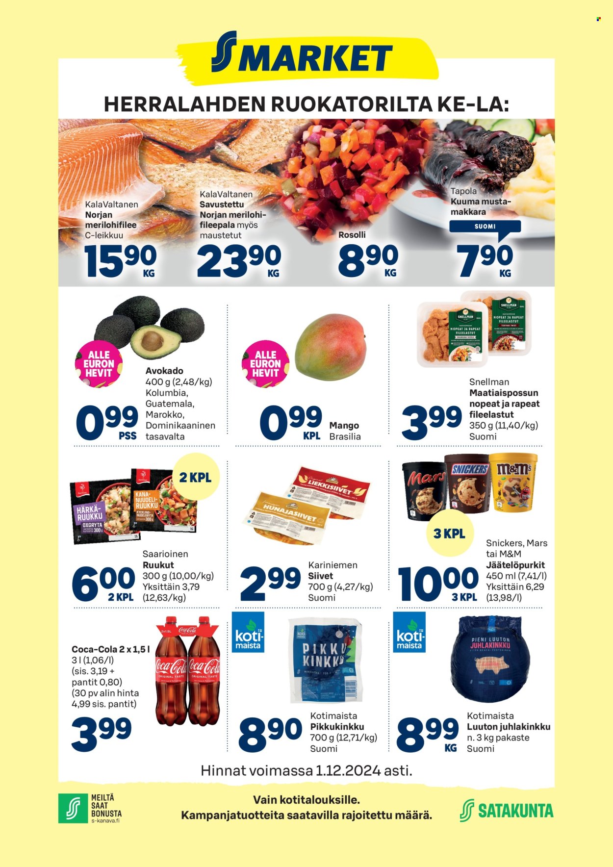 S-market tarjoukset - 28.11.2024 - 01.12.2024. Sivu 1