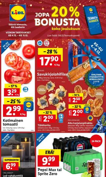 Lidl tarjoukset  - 04.12.2024 - 11.12.2024.