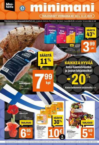 Minimani tarjoukset  - 04.12.2024 - 08.12.2024.