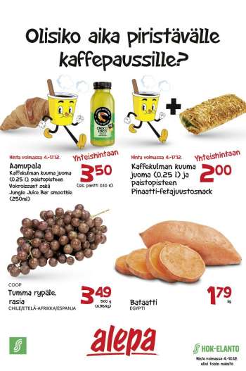 Alepa tarjoukset  - 04.12.2024 - 10.12.2024.