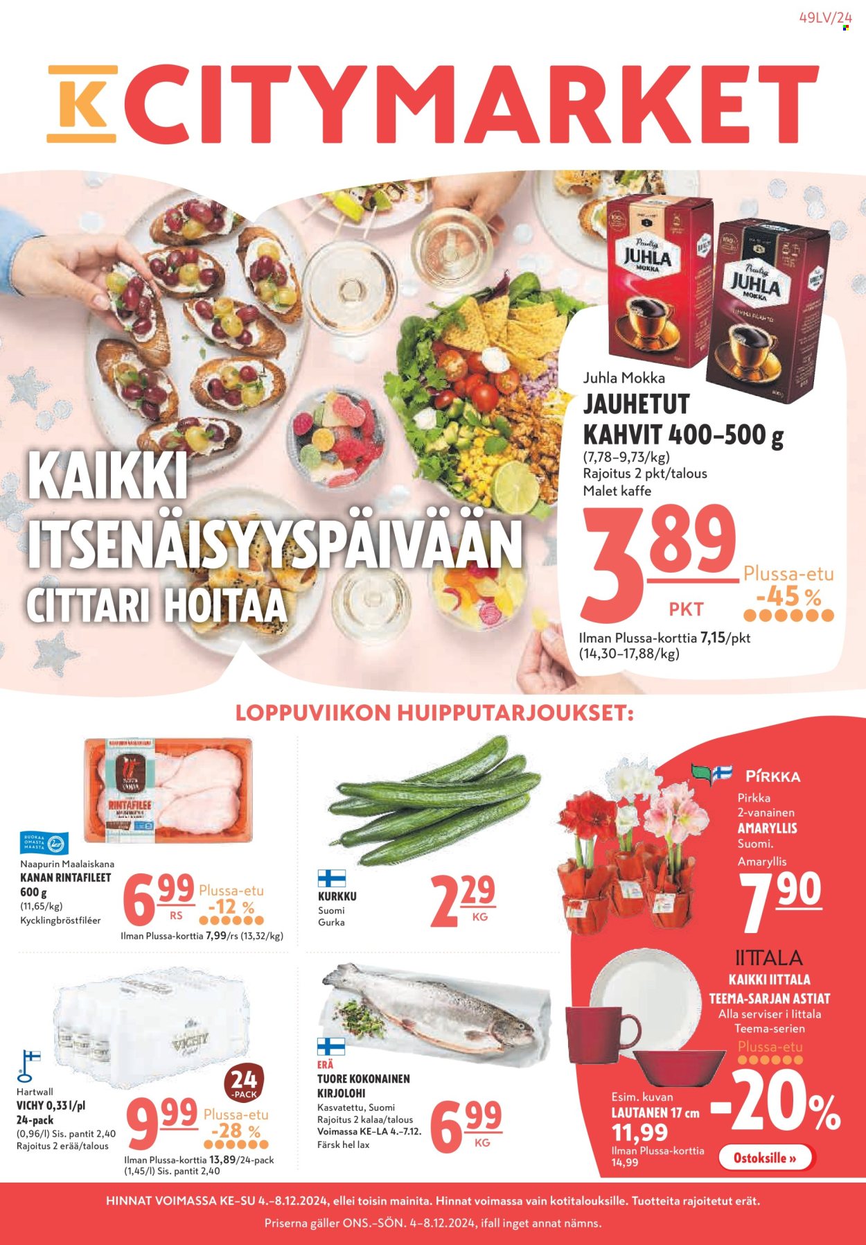 K-citymarket tarjoukset - 04.12.2024 - 08.12.2024. Sivu 1