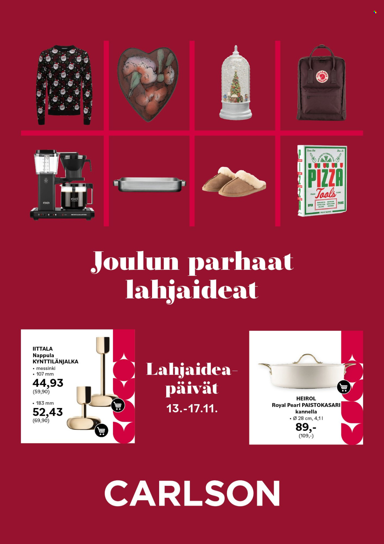 Carlson tarjoukset - 13.11.2024 - 31.12.2024. Sivu 1