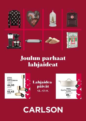 Carlson tarjoukset  - 13.11.2024 - 31.12.2024.