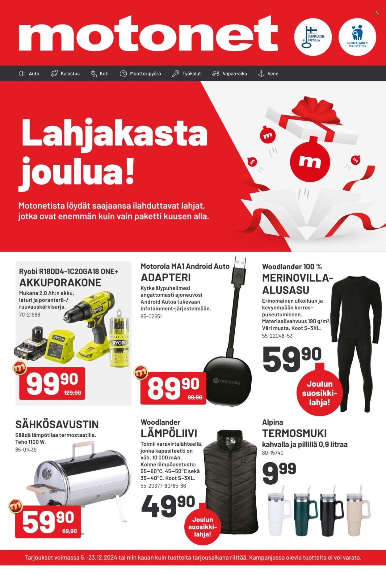 Motonet tarjoukset - 05.12.2024 - 23.12.2024. Sivu 1