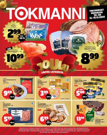 Tokmanni tarjoukset  - 12.12.2024 - 15.12.2024.