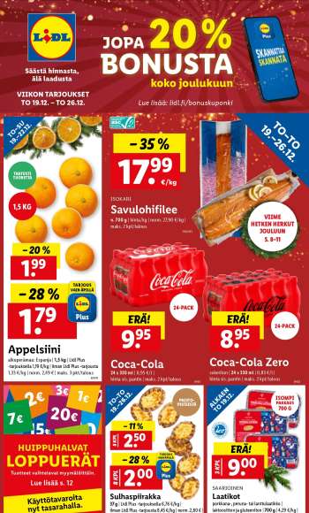 Lidl tarjoukset  - 19.12.2024 - 26.12.2024.