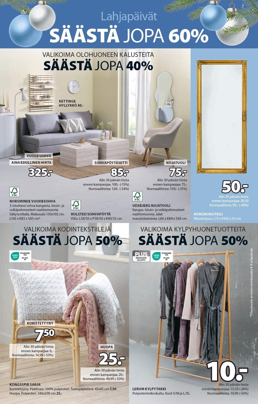 JYSK tarjoukset - 16.12.2024 - 24.12.2024. Sivu 4