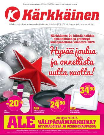Kärkkäinen tarjoukset  - 18.12.2024 - 07.01.2025.