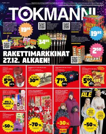 Tokmanni tarjoukset  - 23.12.2024 - 31.12.2024.