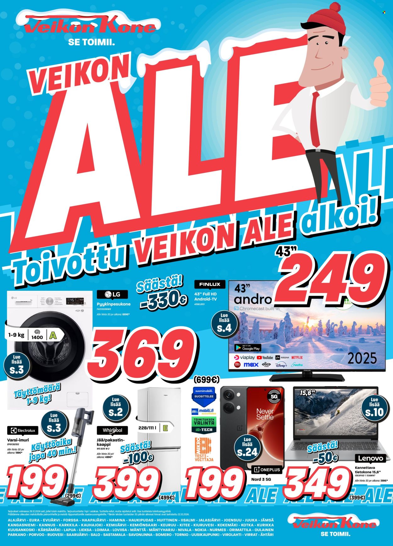 Veikon Kone tarjoukset - 23.12.2024 - 29.12.2024. Sivu 1