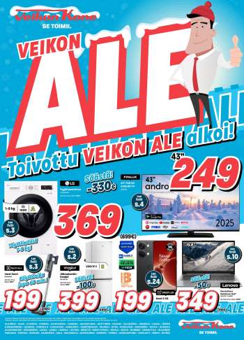 Veikon Kone tarjoukset  - 23.12.2024 - 29.12.2024.