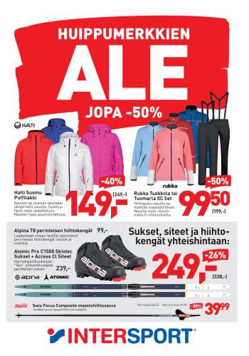 Intersport tarjoukset  - 23.12.2024 - 26.01.2025.
