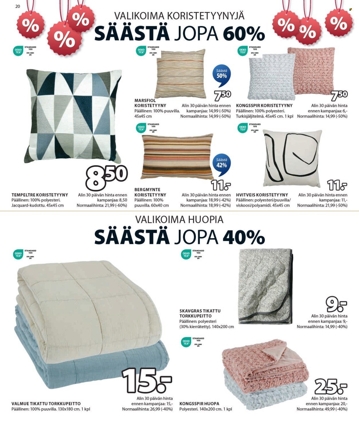 JYSK tarjoukset - 25.12.2024 - 12.01.2025. Sivu 21