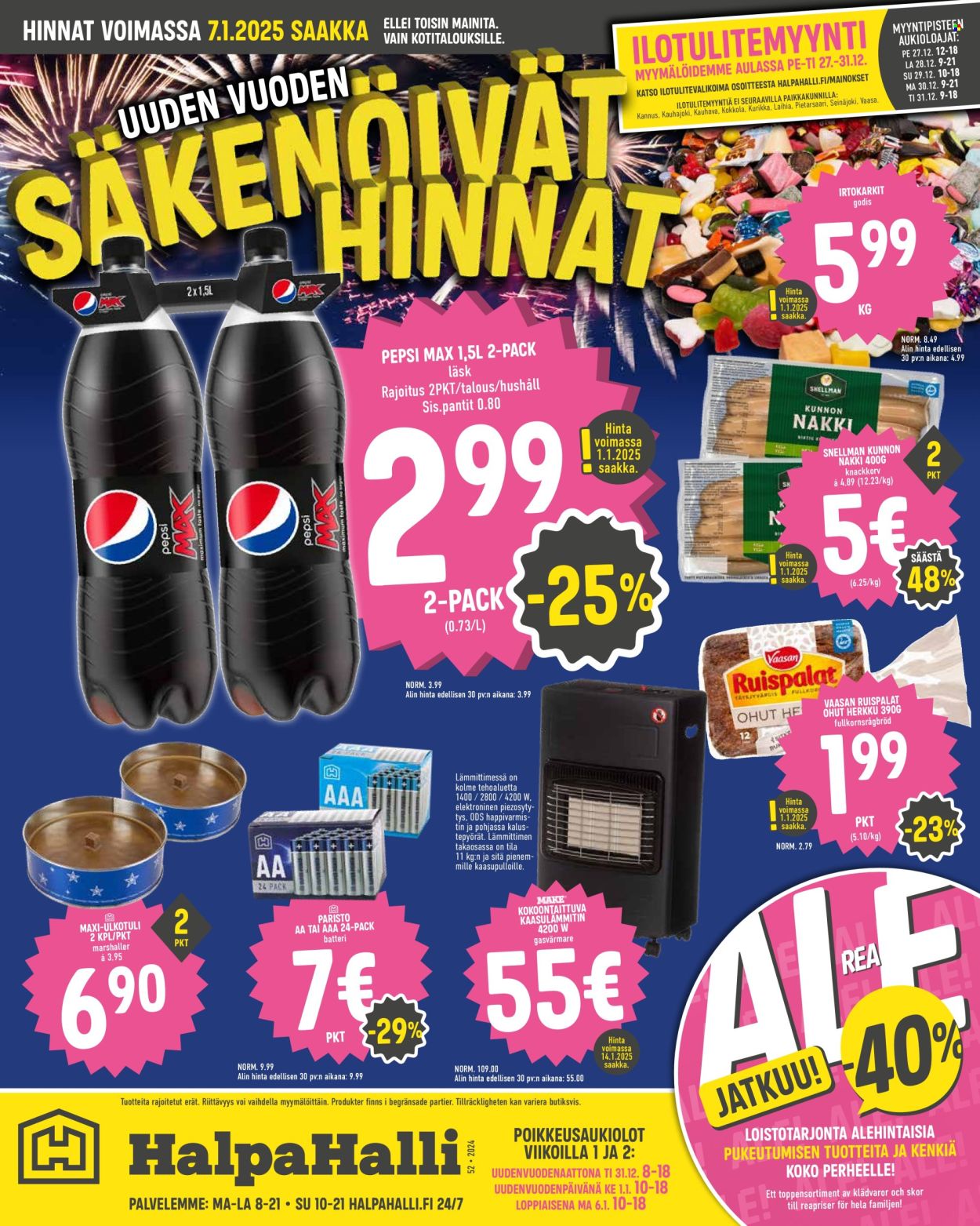 HalpaHalli tarjoukset - 26.12.2024 - 07.01.2025. Sivu 1