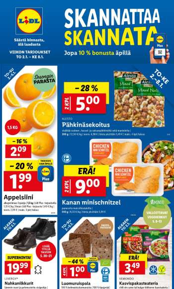 Lidl tarjoukset  - 02.01.2025 - 08.01.2025.